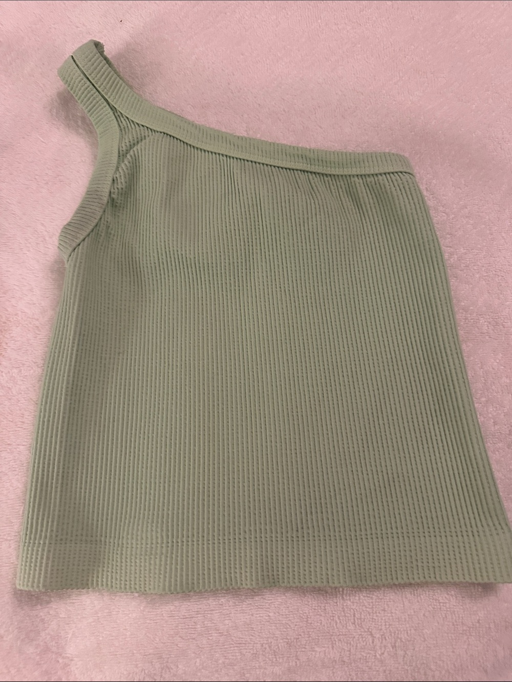 NIKIBIKI Ribbed One-Shoulder Dress in Green